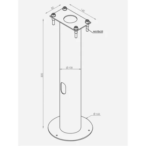 NORLYS METAL BASE 114 TO GROUND FOR NAMSOS BOLLARD ACCESSORY - NOR-114