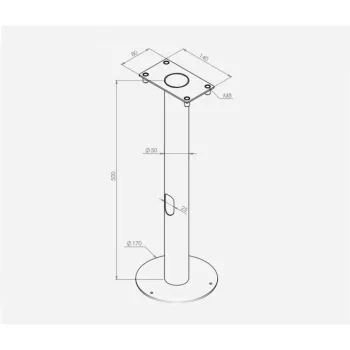  NORLYS METAL BASE 113 TO GROUND FOR NAMSOS BOLLARD ACCESSORY - NOR-113