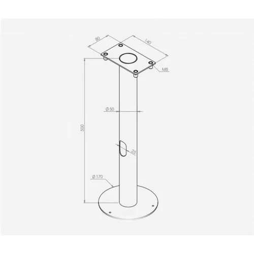NORLYS METAL BASE 113 TO GROUND FOR NAMSOS BOLLARD ACCESSORY - NOR-113