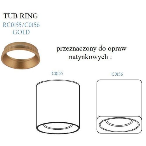 MAXLIGHT TUB RING/GD