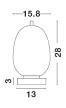 Nova Luce LATO asztali lámpa - NL-9624089